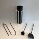 Necessary black and white lacquered lighter