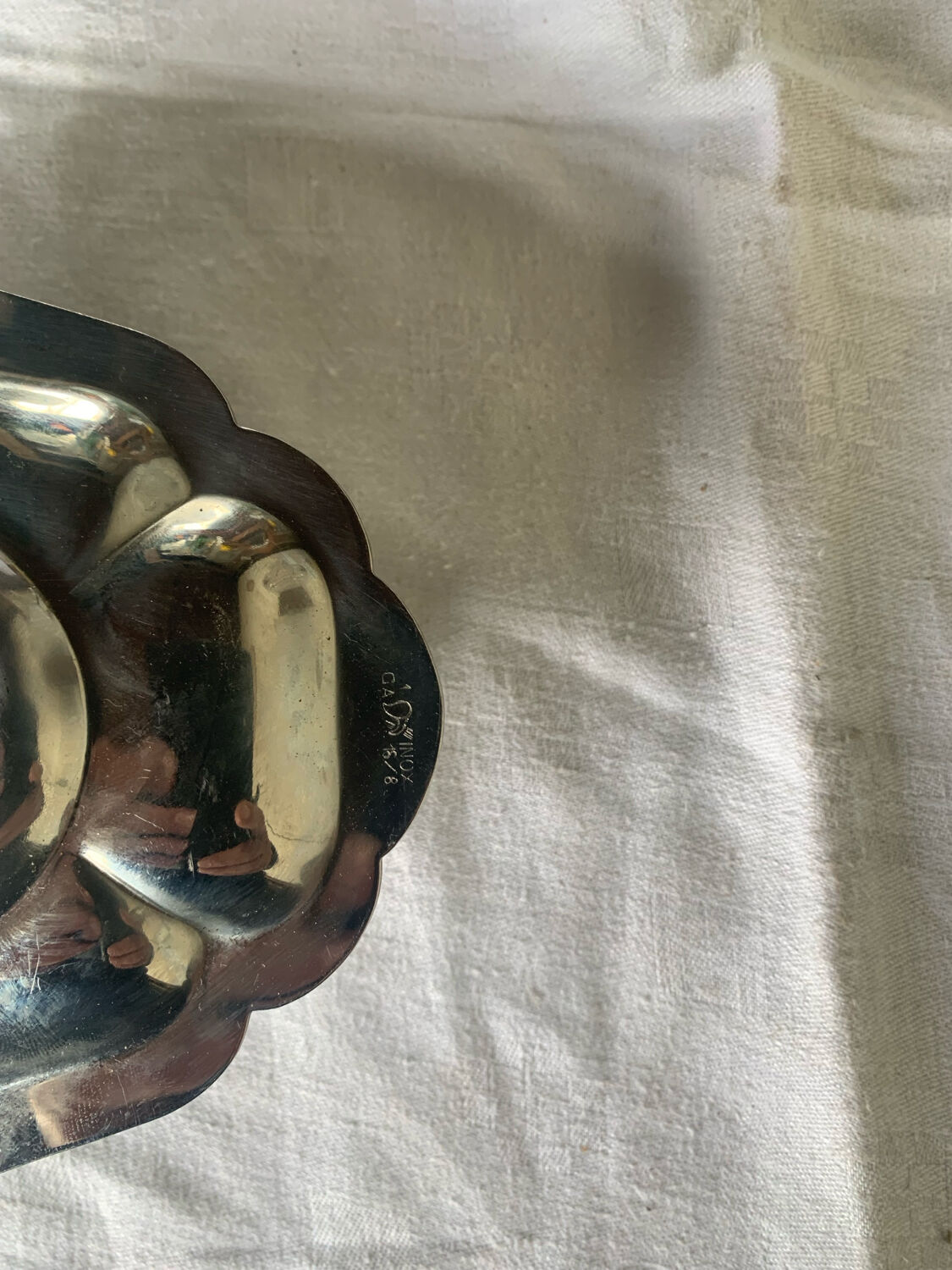 Vintage stainless steel saucepan