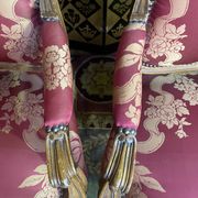 Pair of Louis XV style convertible armchairs