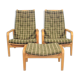 Pair of armchairs and a stool designed by Alf Svensson and manufactured by Källemo