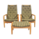 Pair of armchairs and a stool designed by Alf Svensson and manufactured by Källemo