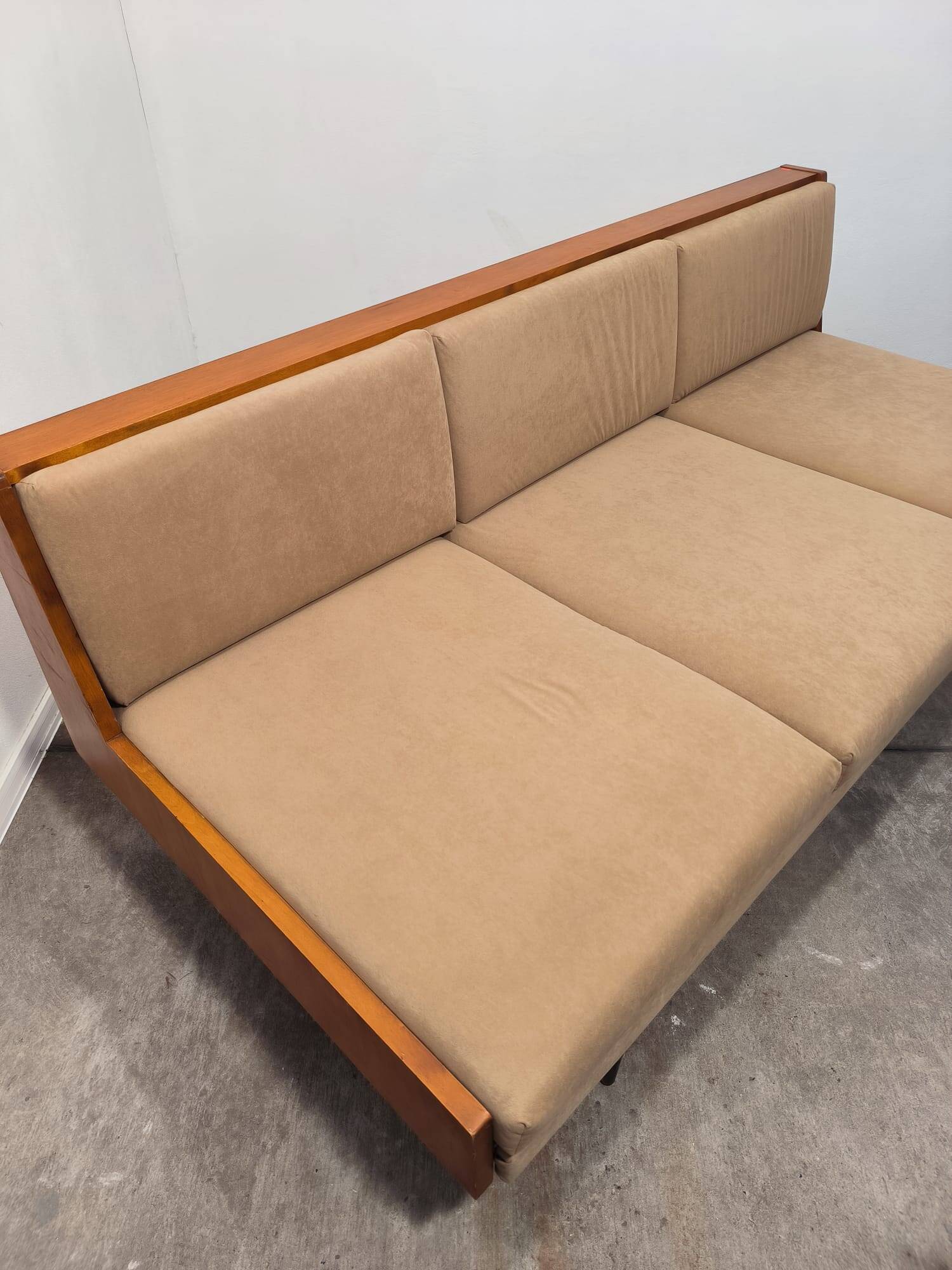 Canapé pliant de style scandinave du milieu du siècle par Sedláček & Vyčítal, 1960, Tchécoslovaquie