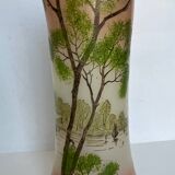 Legras painted frosted glass vase