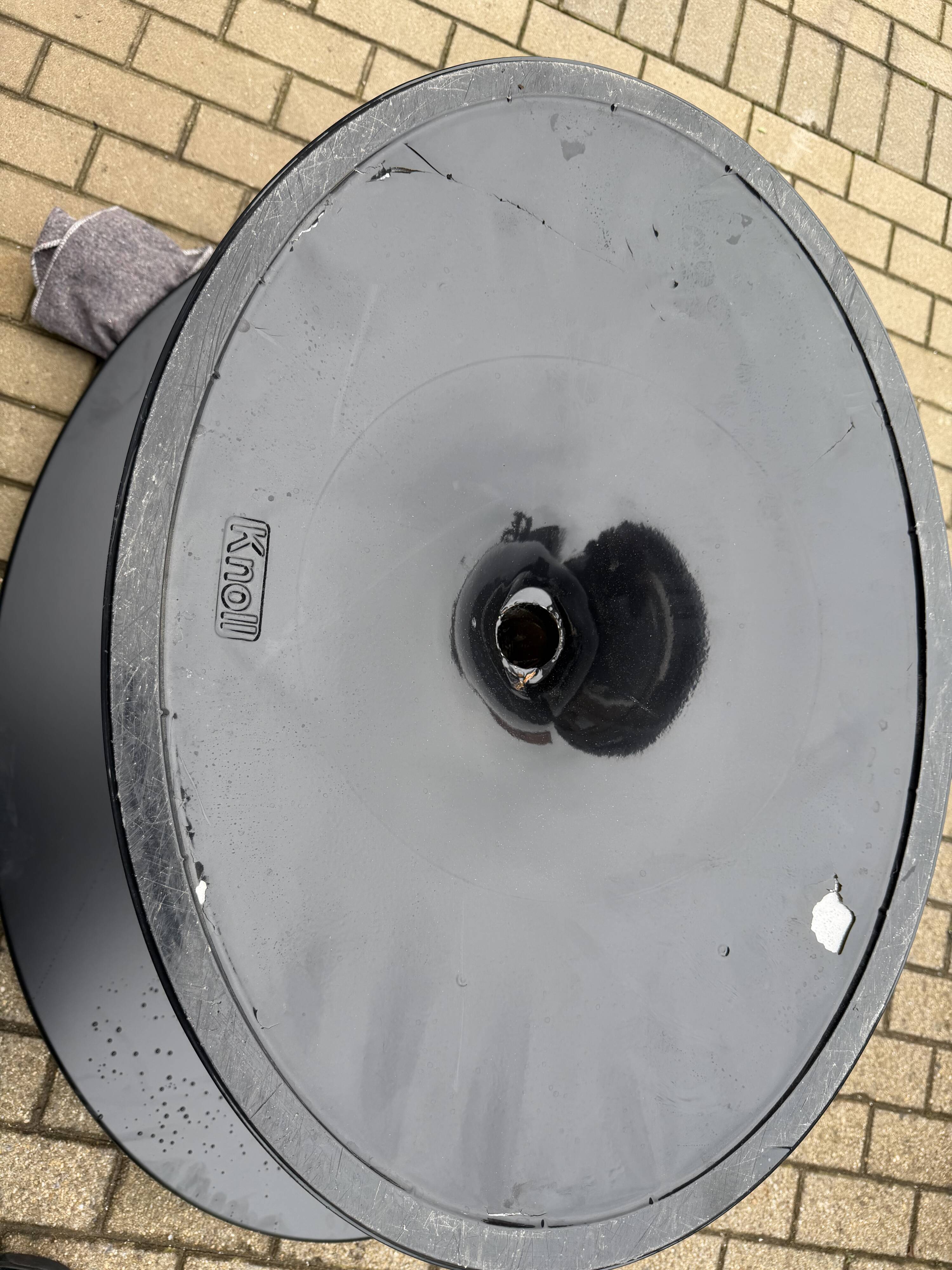 Original oval dining table Knoll Tulip (244cm) Emperador