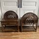 Pair of rattan bedside tables