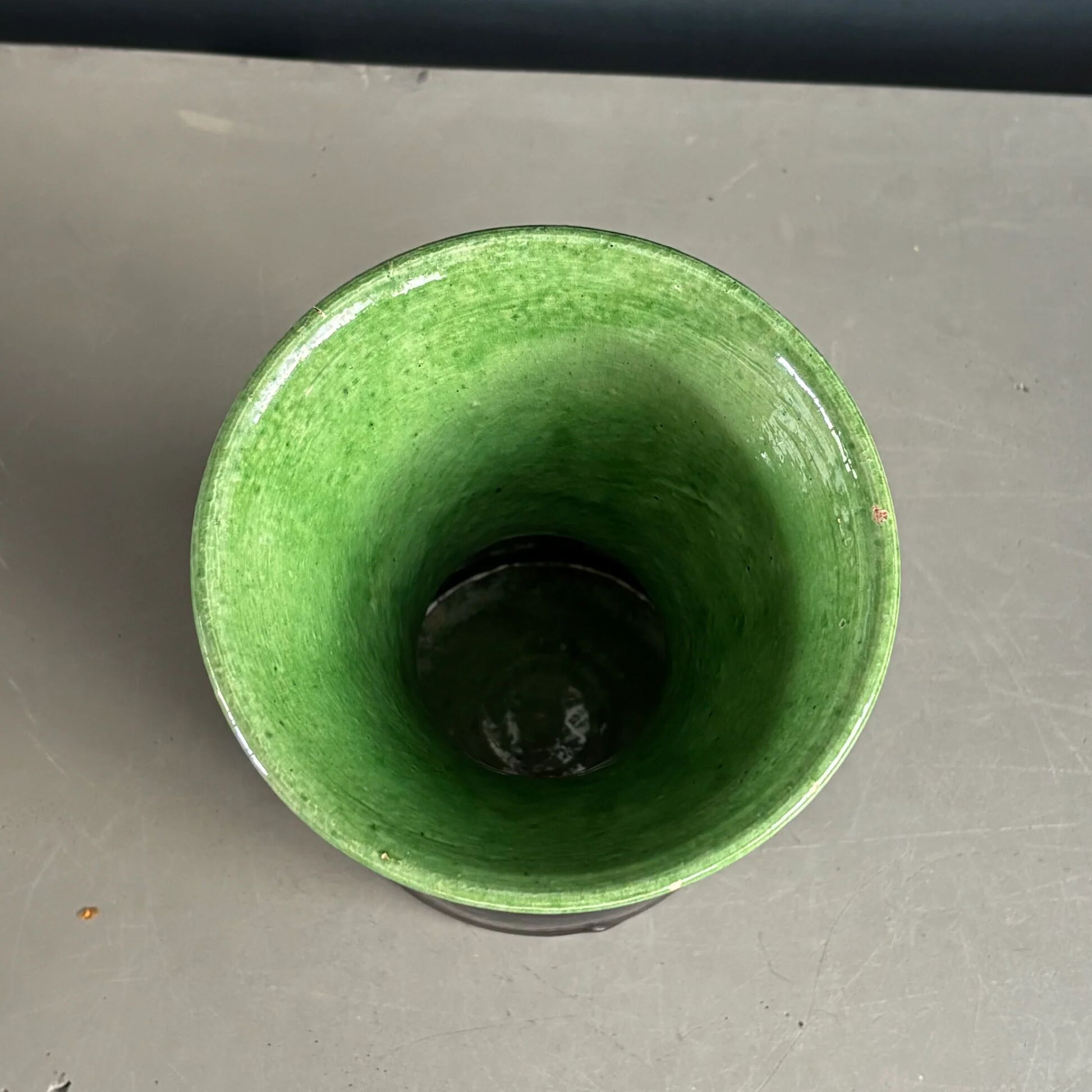 Bicolour vase in glazed terracotta - Savoyard craftsmanship