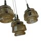 Vintage glass cascade chandelier with chrome.