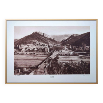 Digne-les-Bains, photo print from 1942.