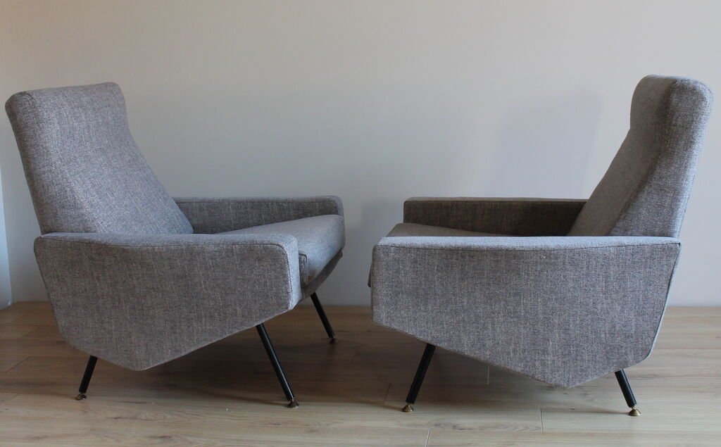 Pair of armchairs Troika by Paul Geoffroy and published by Airborne 50