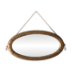 Art Deco oval mirror in gilded wood, France circa 1920