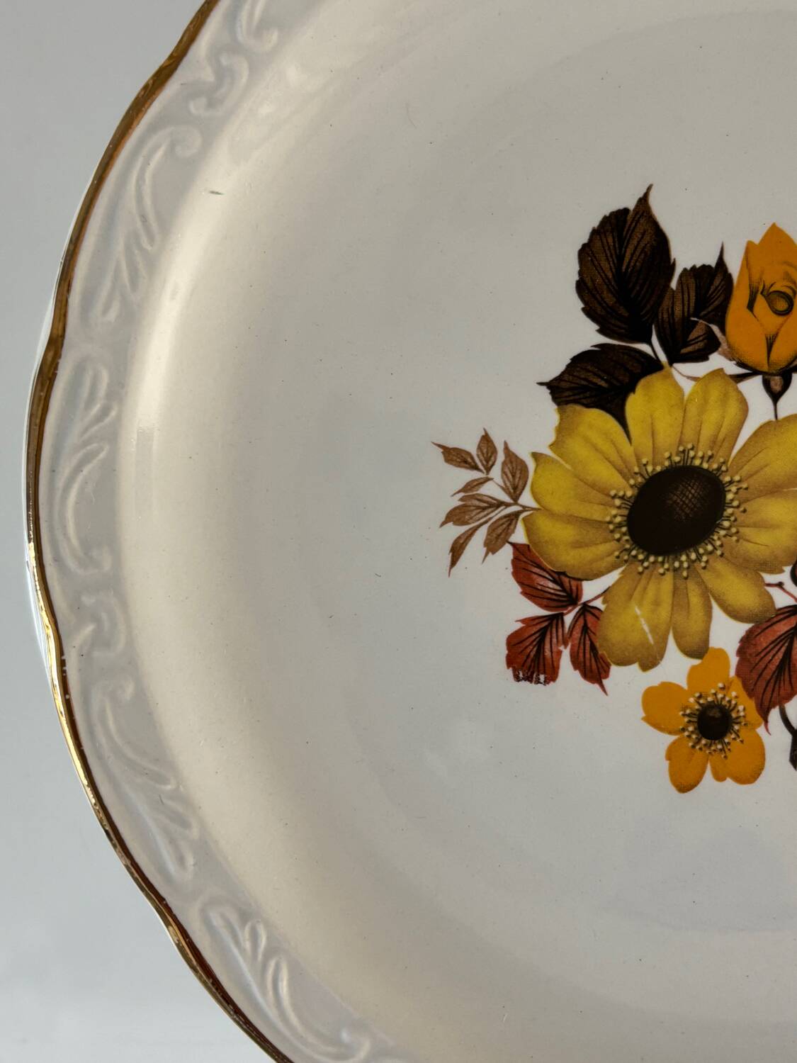 Antique Digoin earthenware dessert plates