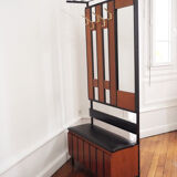 Vintage coat hanger with mirror and chest