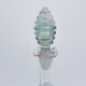 Old carafe ringed iridescent glass blown