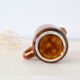 Ceramic milk pot, brown, Niderviller, made in France, vintage