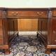 English Chesterfield desk with green leather