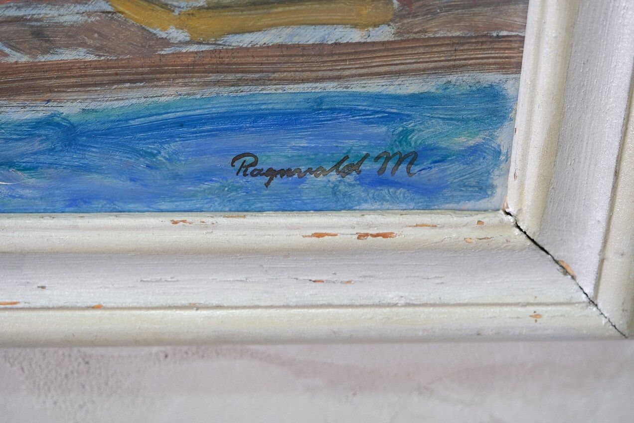 Ragnvald Magnusson, Swedish Modern Landscape, 1960, Oil on Panel, Framed