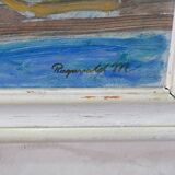 Ragnvald Magnusson, Swedish Modern Landscape, 1960, Oil on Panel, Framed