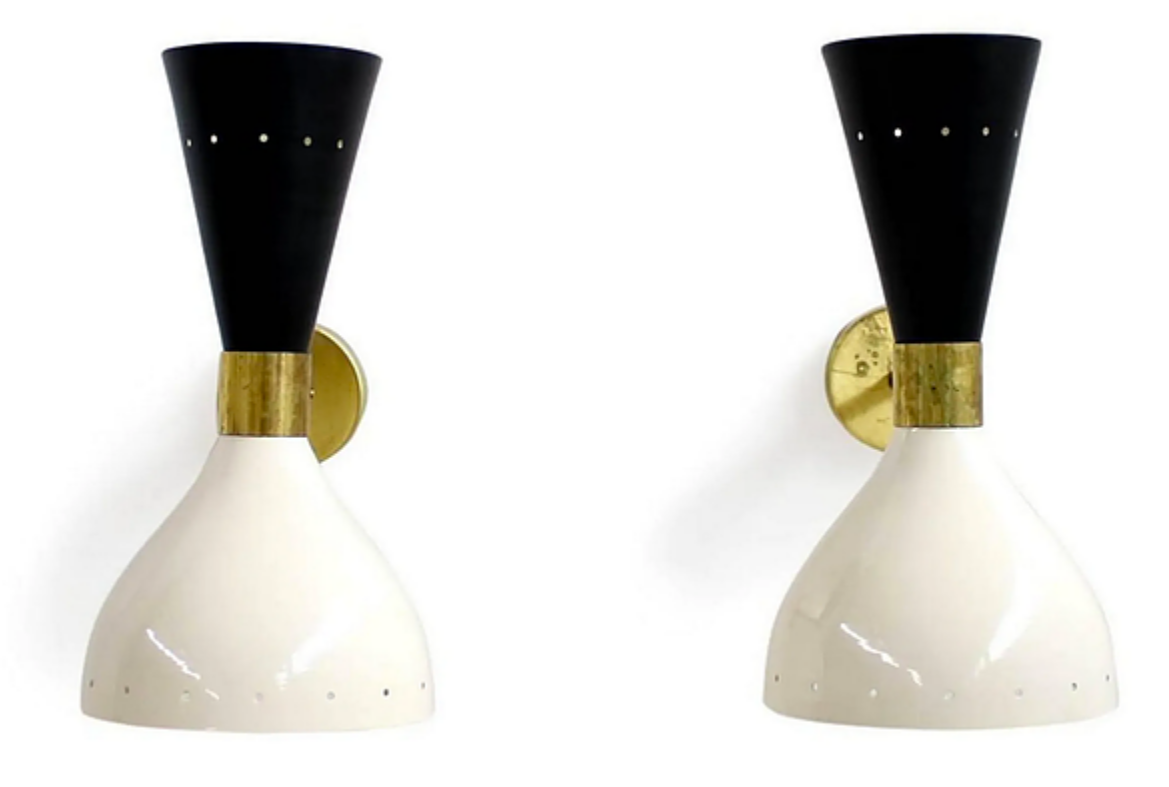 1950s-style Italian wall sconces