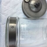 Glass and pewter candy box