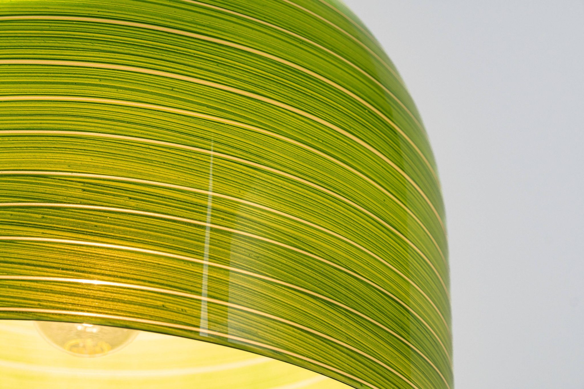 Green glass suspension by Peill Putzler, Germany, 1970