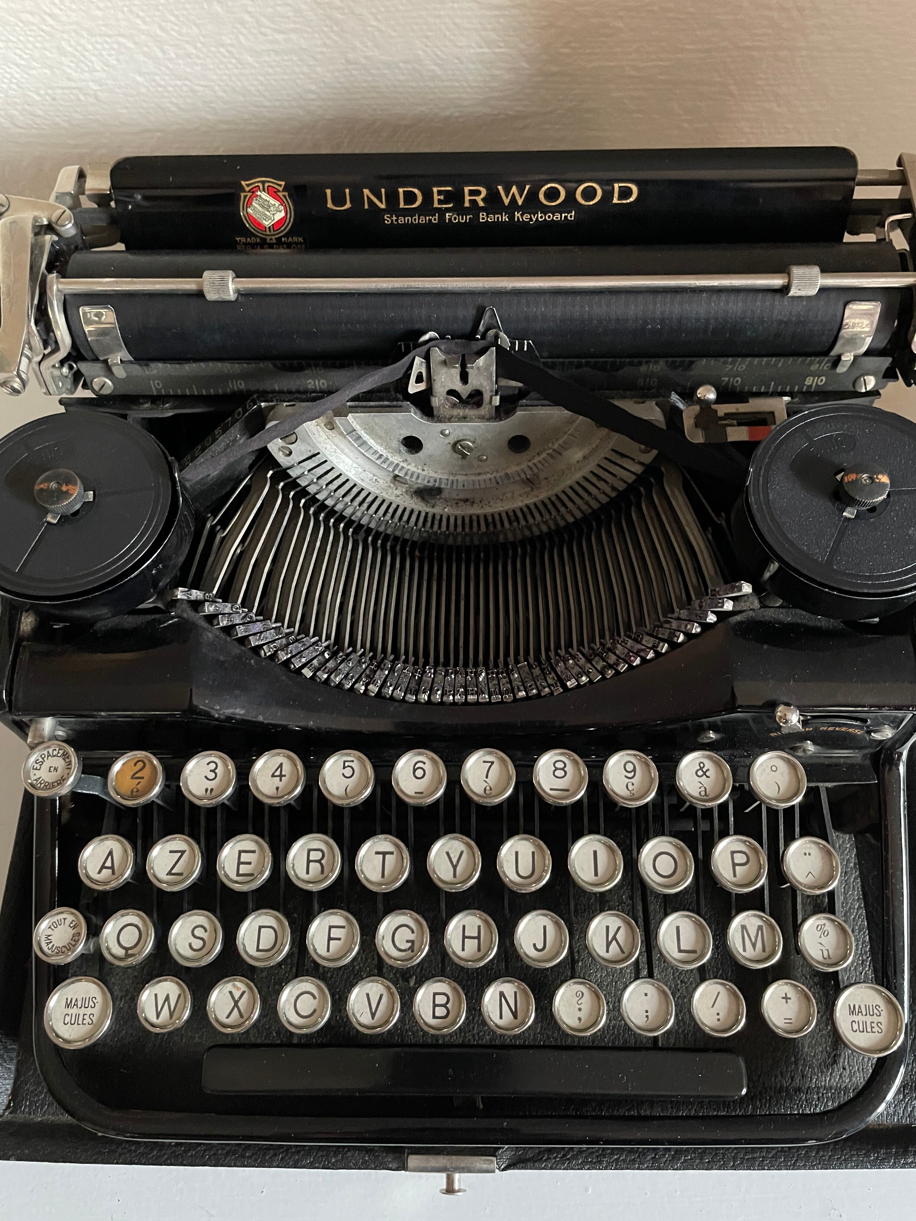 Underwood portable typewriter