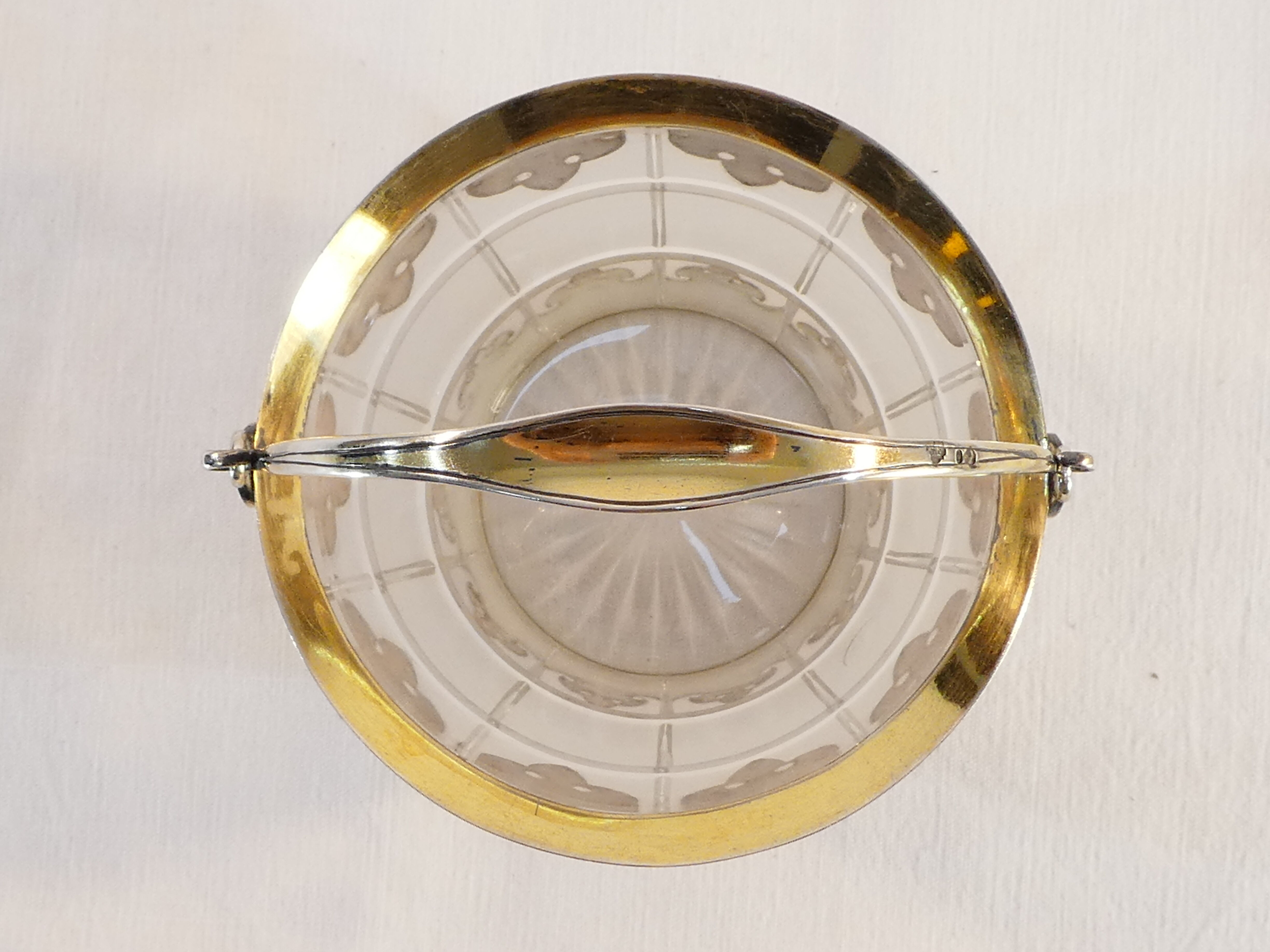 Ice bucket glacons in solid silver vermeil london 1864 victorian era