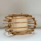 Suspension cage en rotin vintage