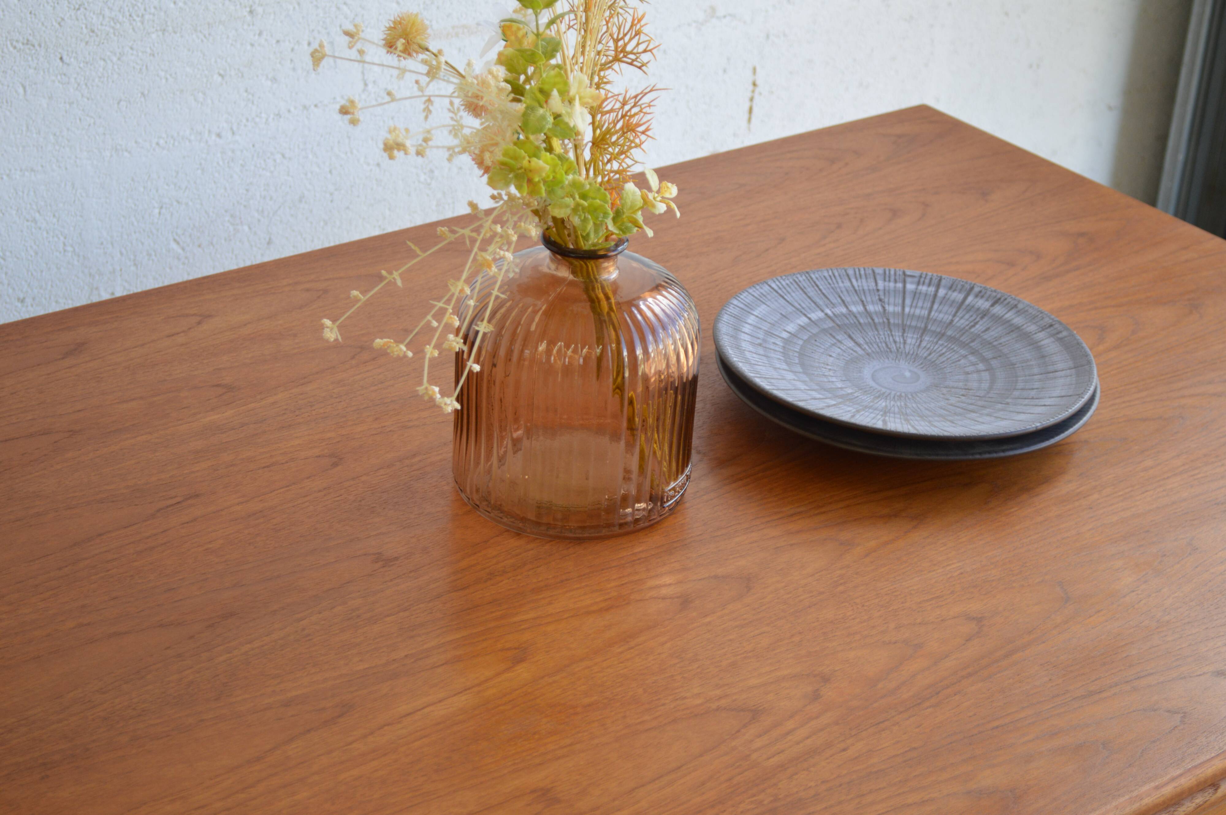 Teak table with Italian extensions 125cm