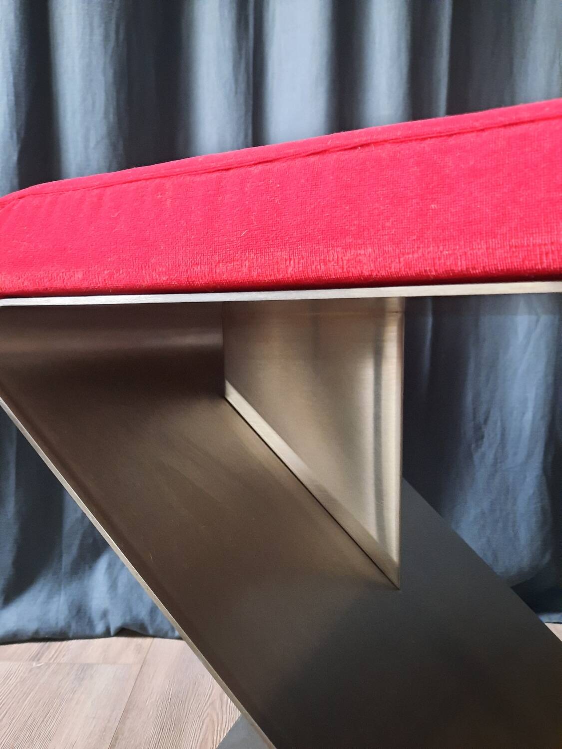 70s folded stainless steel stool