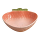 Strawberry-shaped earthenware salad bowl