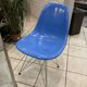 Turquoise blue DSR Eiffel fiberglass chair Eames Herman Miller vintage