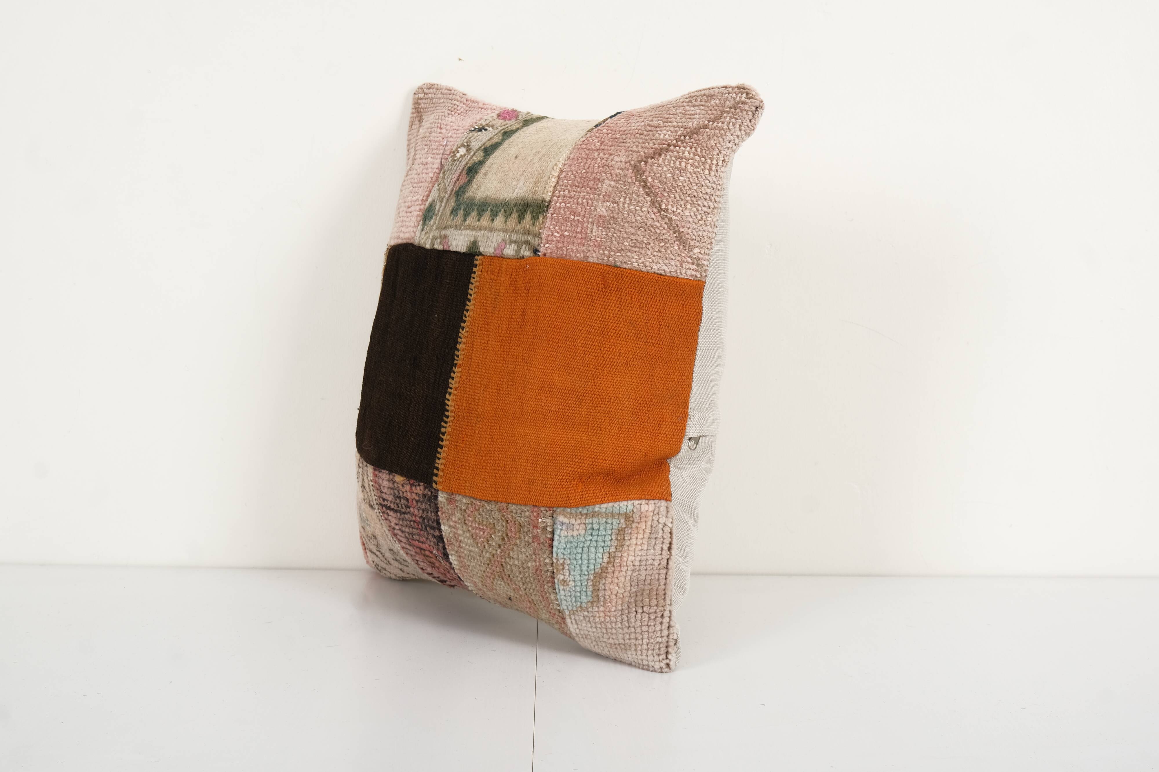 Hand Embroidery Cushion Cover, Turkish rug Pillow Case, Home Decoration pillow, oversize Patchwork