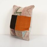 Hand Embroidery Cushion Cover, Turkish rug Pillow Case, Home Decoration pillow, oversize Patchwork