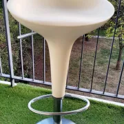 Two bombo stools by magis designed by stefano giovannoni.