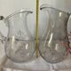 2 carafes en cristal et argent massif
