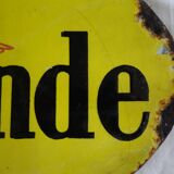 Enamel yellow plate "The small Gironde"
