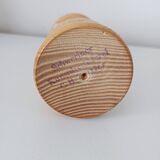 Set of 3 Scandinavian turned wooden candle holders
