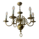 Antique Dutch 6-light chandelier in solid bronze