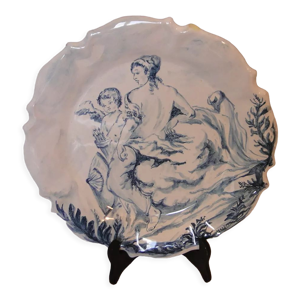 Assiette decorative en - faience decor
