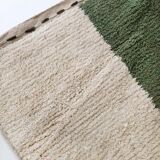 Moroccan Berber boujaad ecru carpet with colorful patterns 255x175cm