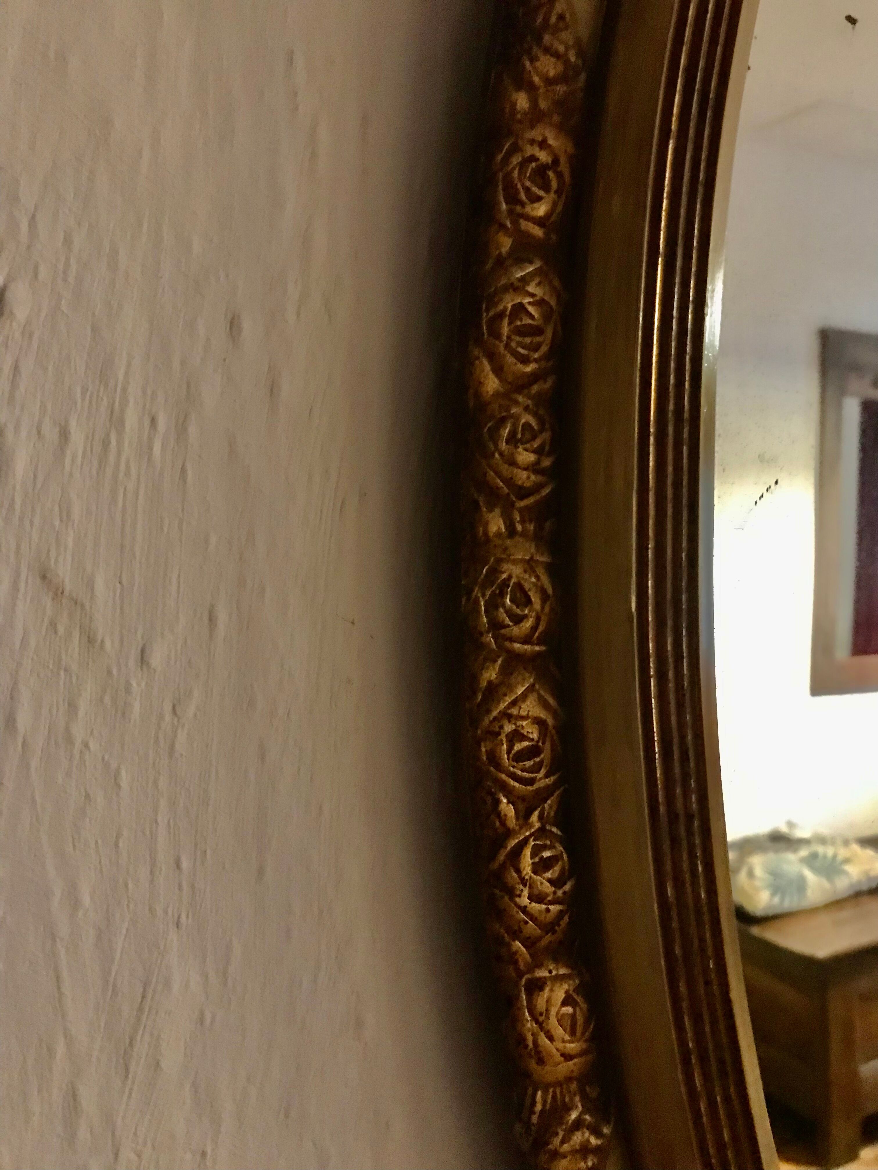 Oval Art Deco mirror 71x44cm