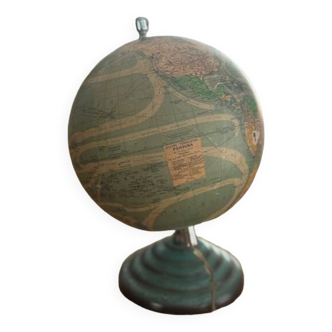 Mappemonde vintage en verre et métal pour Perrina, circa 1960