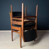 Mid-century dining chair set, Italy, 1970s