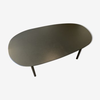 Table basse ovale noire 4 pieds