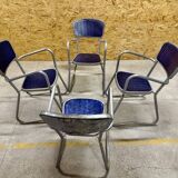 Set of 4 Gaston Viort armchair chairs