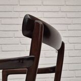 1960s, Danish design by Ole Wanscher, armchair, mahogany wood, cowhide, reupholstered.