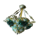 Lustre corbeille grappes de raisin Murano