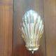 Pair of shell wall sconces – striped Italian glass – 1970