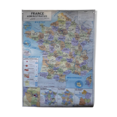 School map, the France Administrative / railway  1976