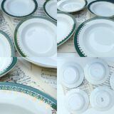 Batch of 5 old plates signed sarreguemines